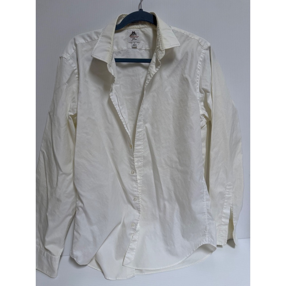 J.Crew Ludlow Thomas Mason White Cotton Button Down Dress Shirt Mens Large